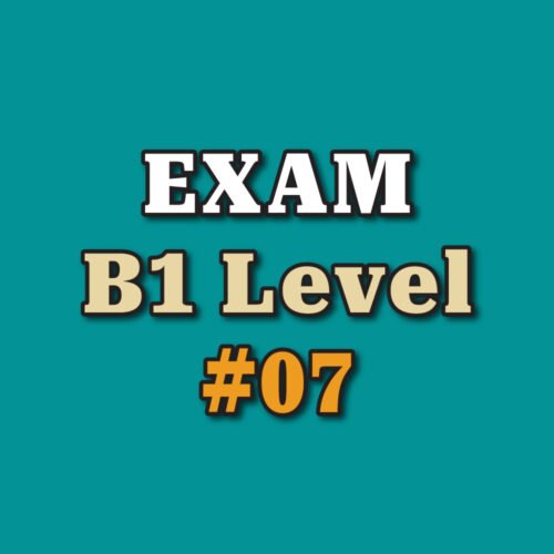 B1 Level Exam #07