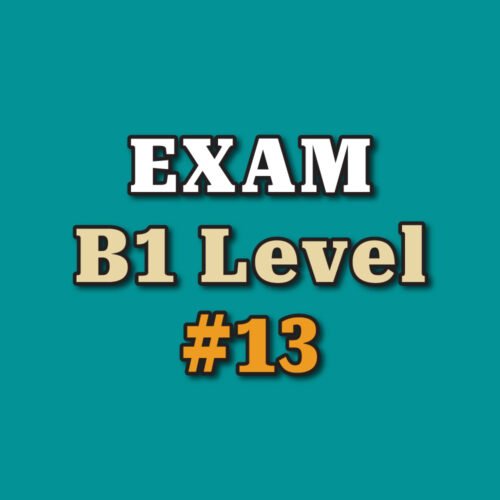 B1 Level Exam #13
